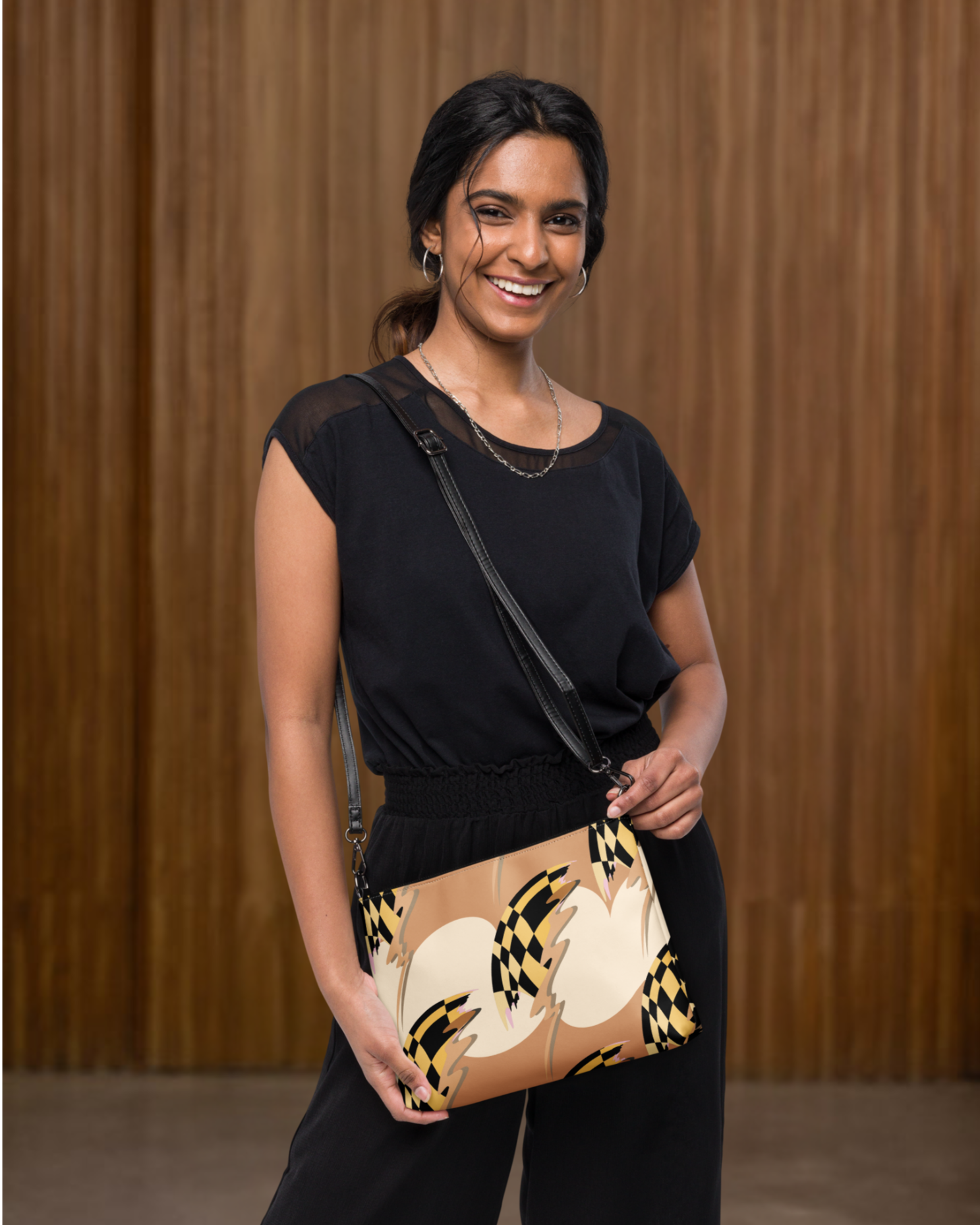 Luna in Golden Oat Crossbody Bag