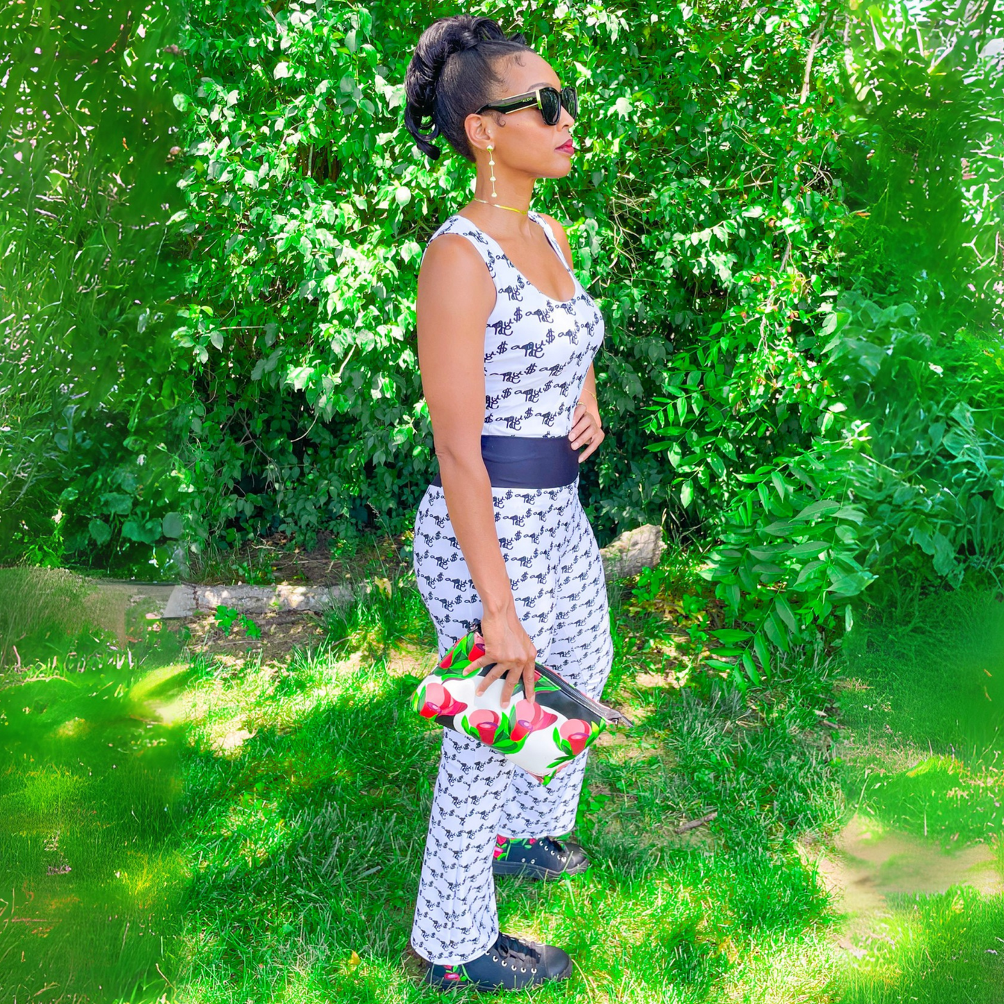 NuSage Signature Two-Piece Jumpsuit Flare Legging Pant