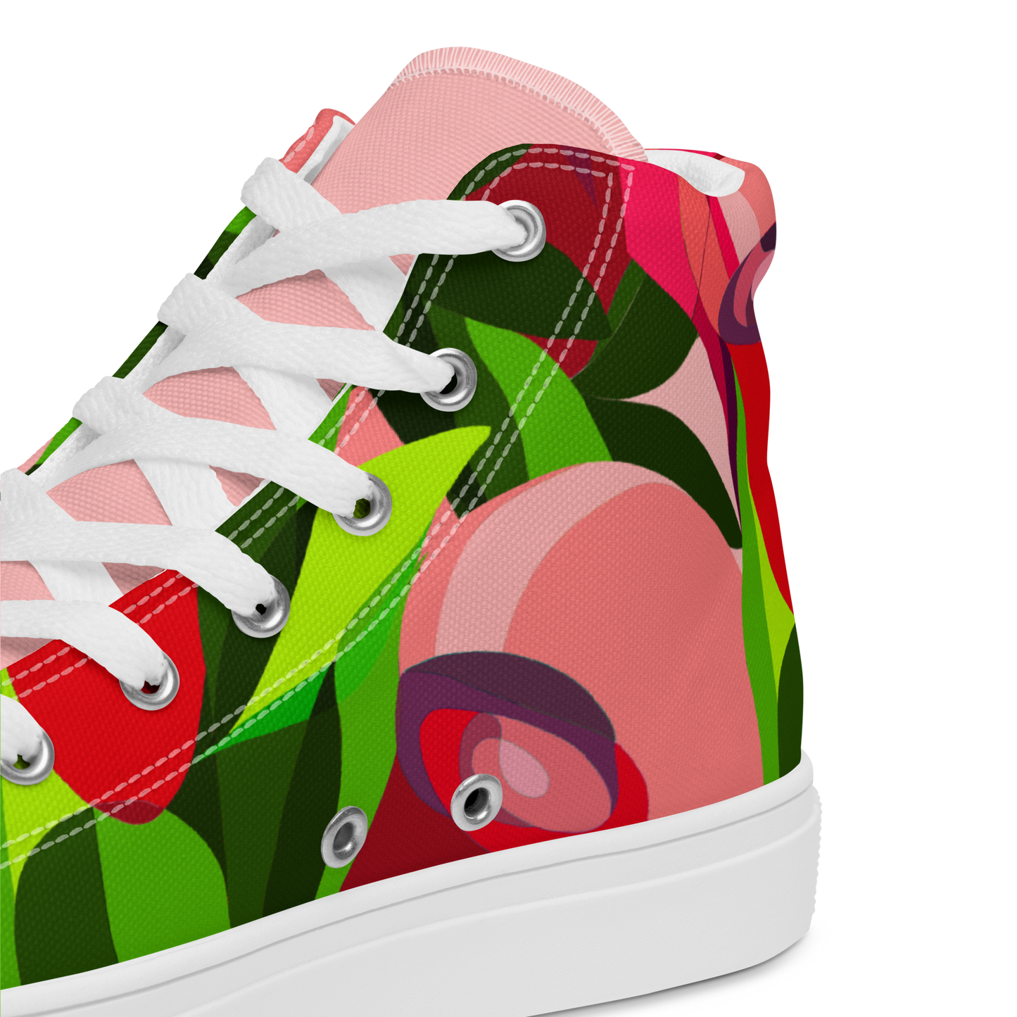 WOMEN'S Dancing in Tulips High Tops (White)