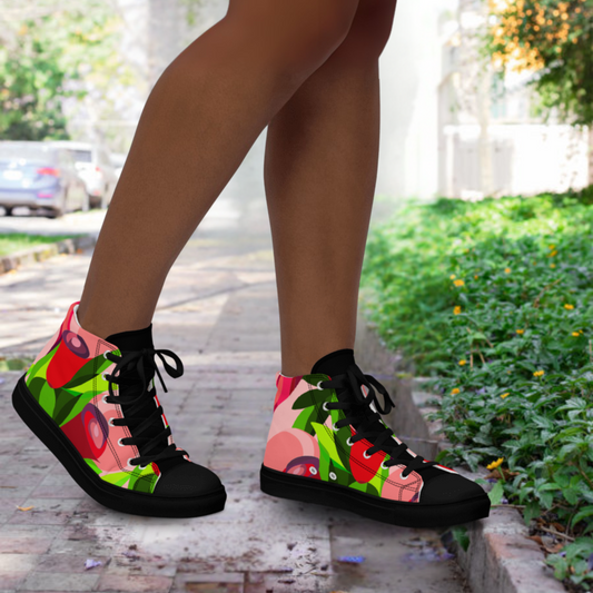 Aurora Dancing in Tulips High Top Shoes