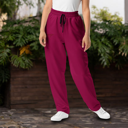 Cranberry Aura Wide-Leg Joggers