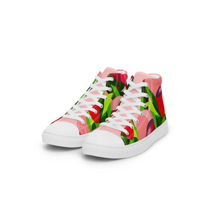 WOMEN'S Dancing in Tulips High Tops (White)