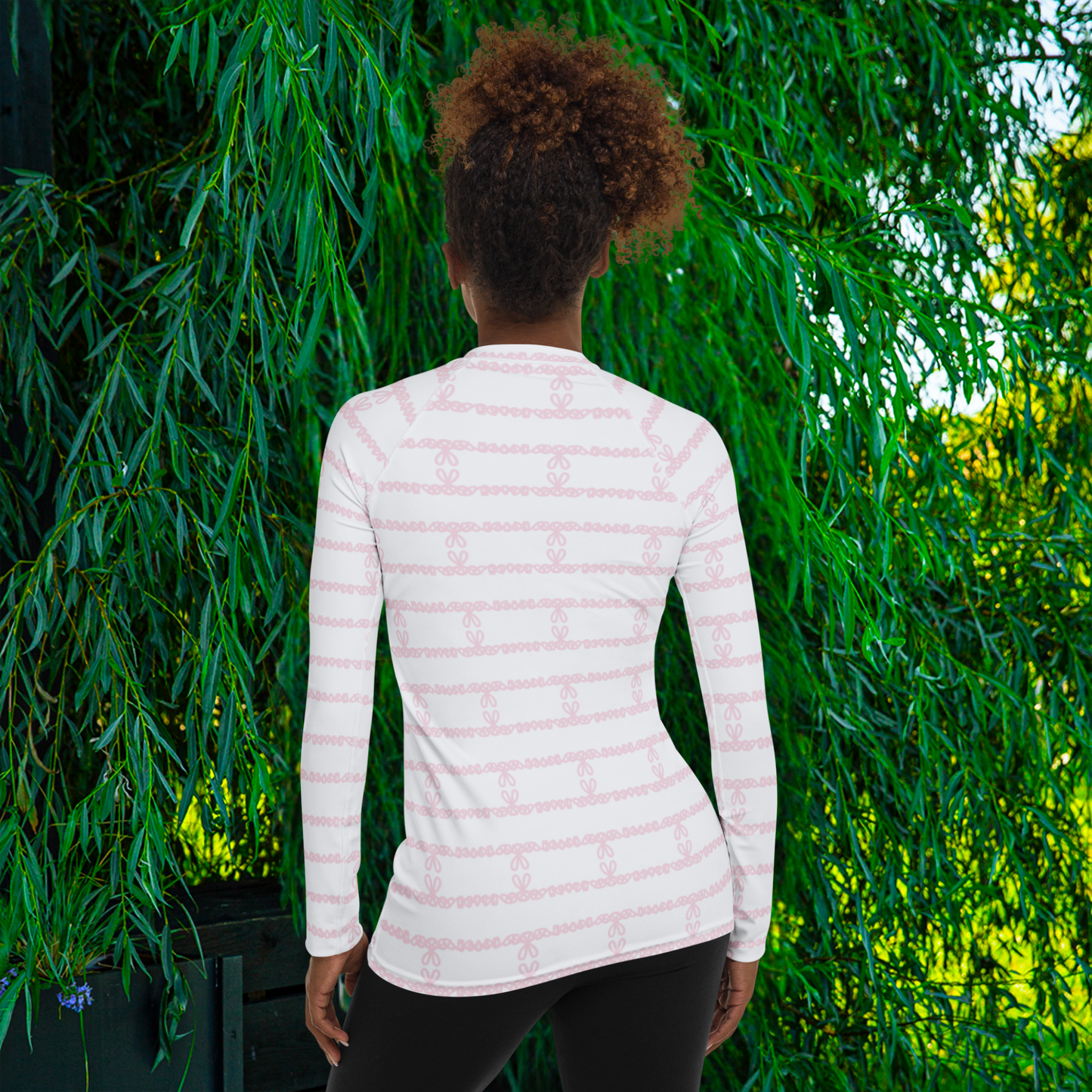 Peony Pink Ribbons Women's Long Sleeve Shirt