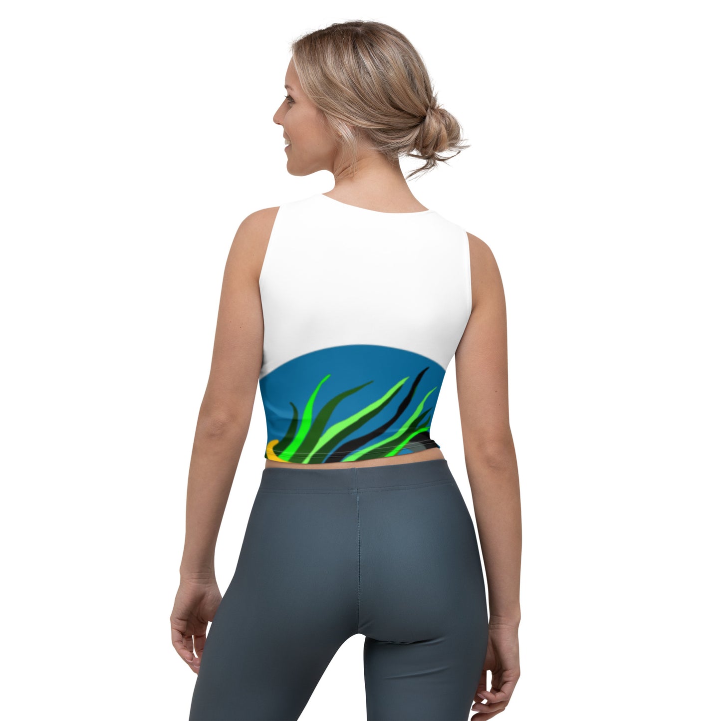 Canine Grass Crop Top (White)