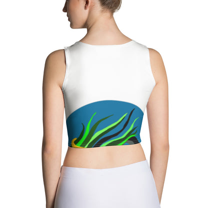 Canine Grass Crop Top (White)