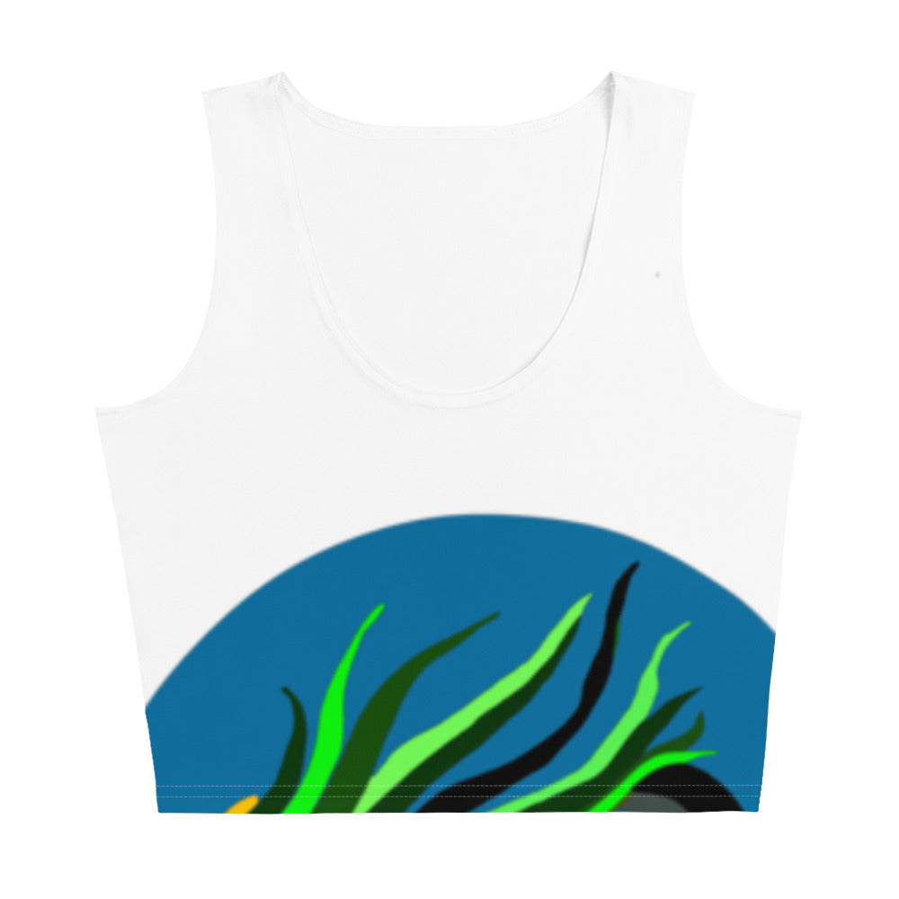 Canine Grass Crop Top (White)