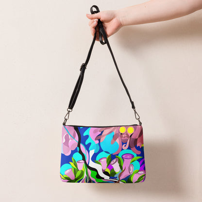 Swimming in Lilac Tulips Crossbody Bag