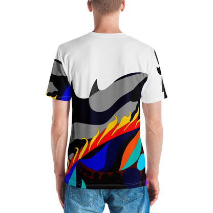 in Blaze Men's T-shirt (White)