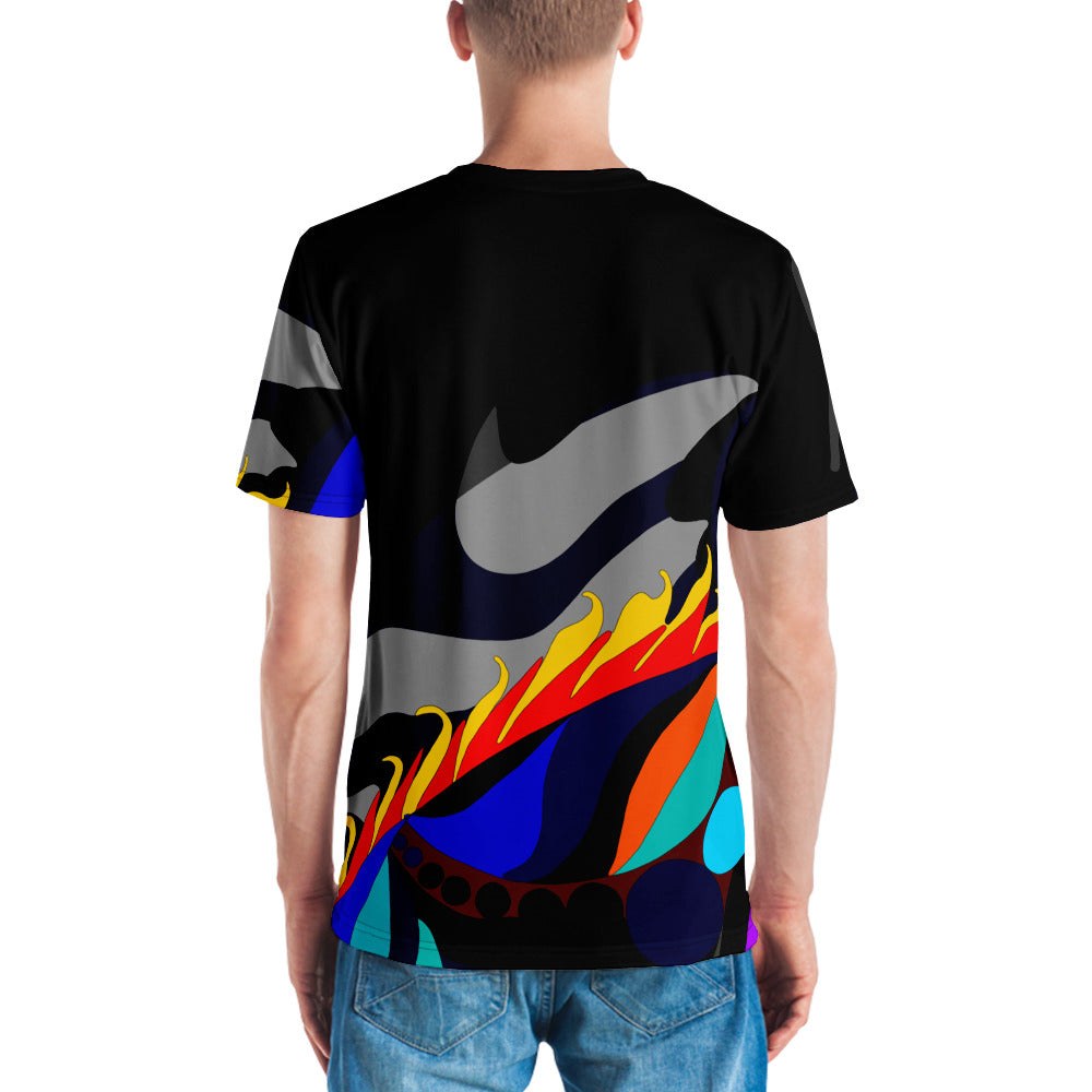 in Blaze Men's T-shirt (Black)