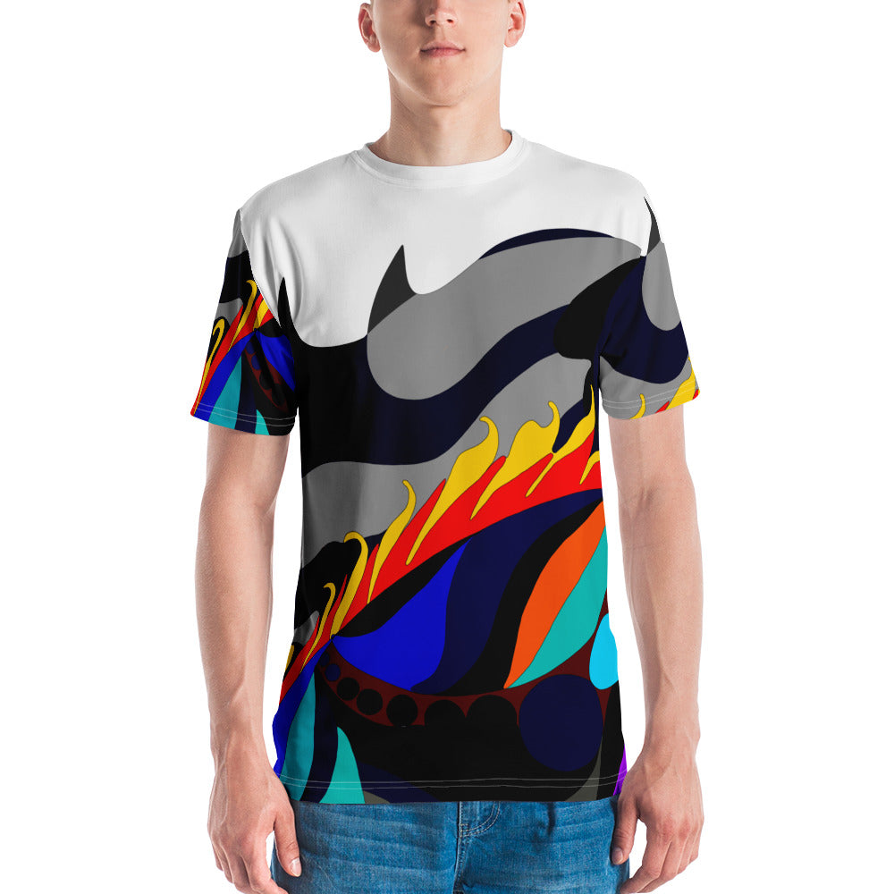 in Blaze Men's T-shirt (White)