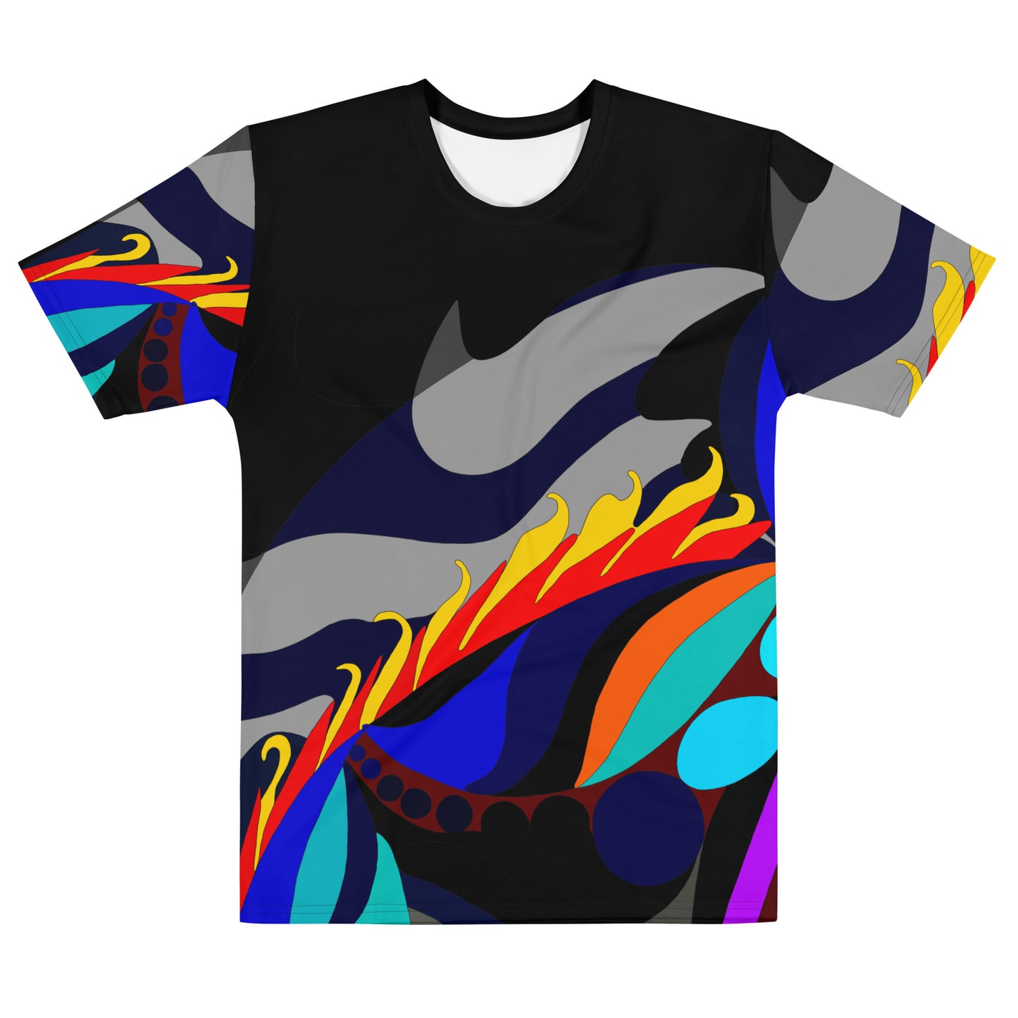 in Blaze Men's T-shirt (Black)