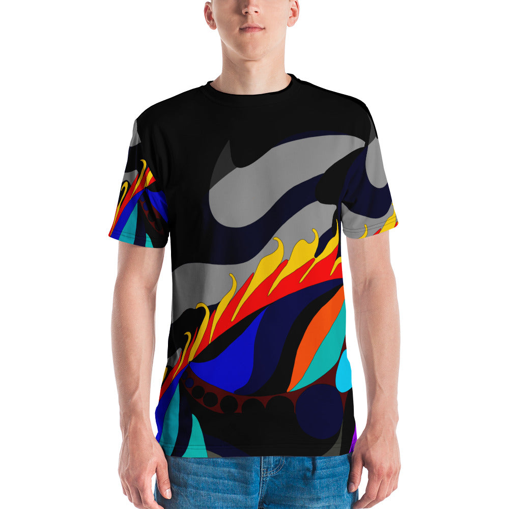 in Blaze Men's T-shirt (Black)