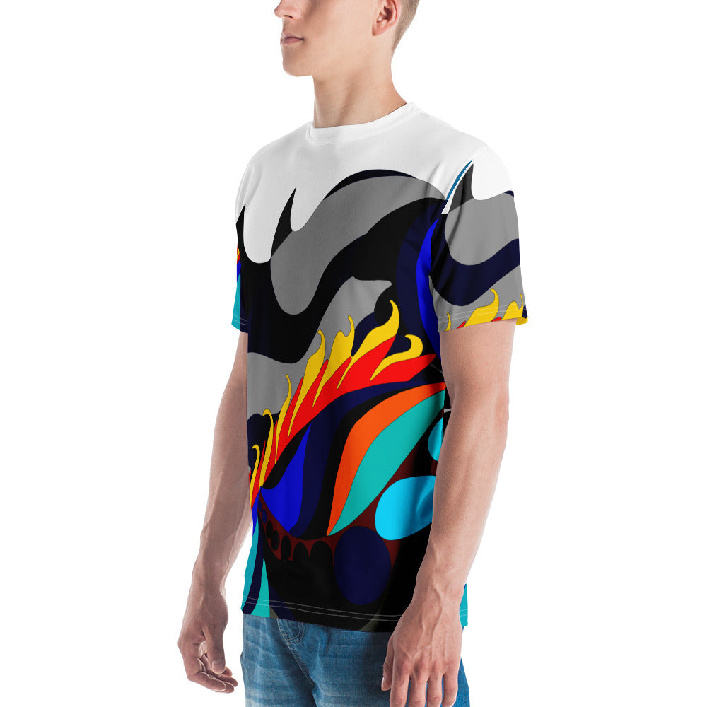 in Blaze Men's T-shirt (White)