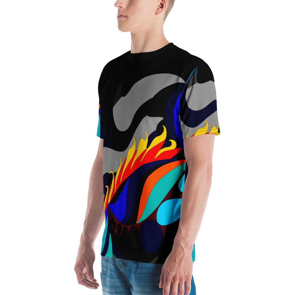 in Blaze Men's T-shirt (Black)