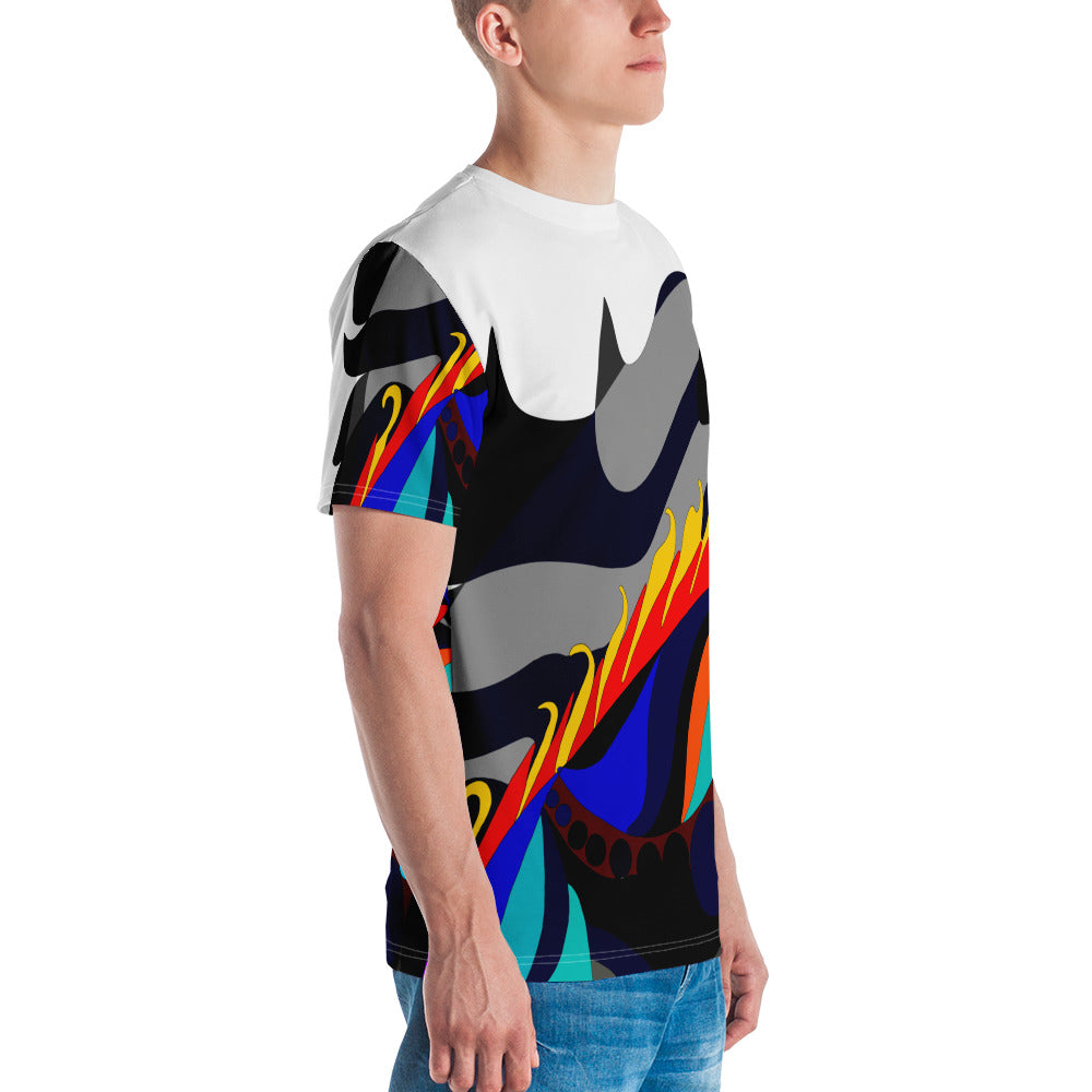 in Blaze Men's T-shirt (White)