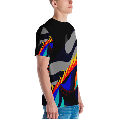 in Blaze Men's T-shirt (Black)