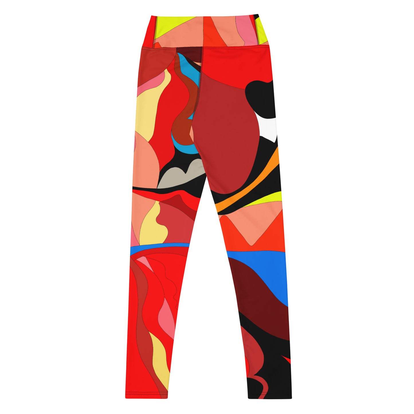 Fluorescent Red Yoga Leggings