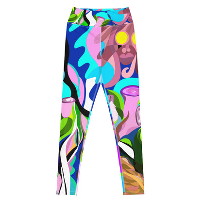 Swimming in Tulips Yoga Leggings Lilac