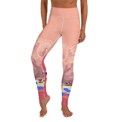 Pinky Mauve Dragon Yoga Leggings