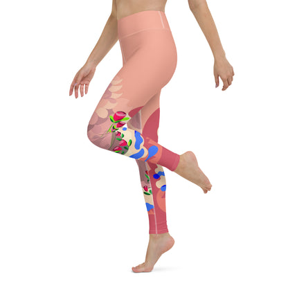 Pinky Mauve Dragon Yoga Leggings