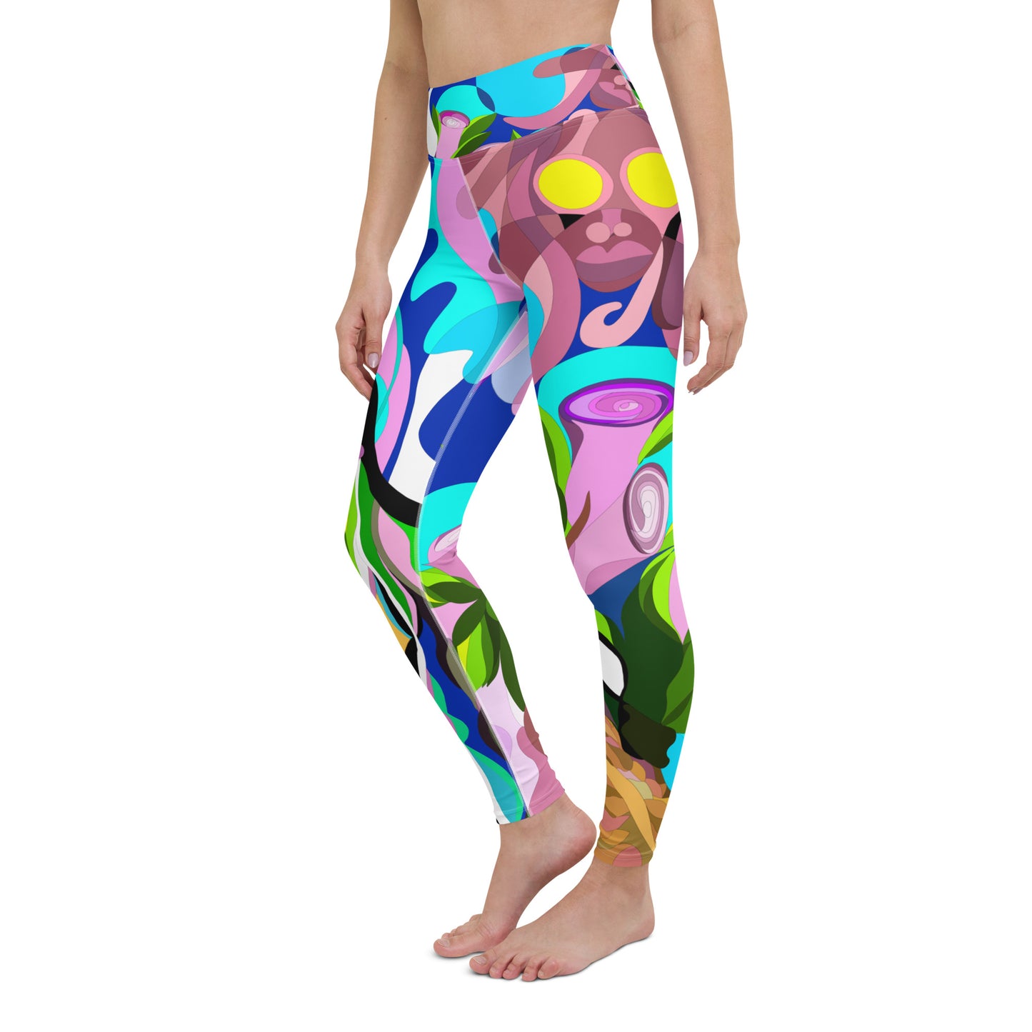 Swimming in Tulips Yoga Leggings Lilac
