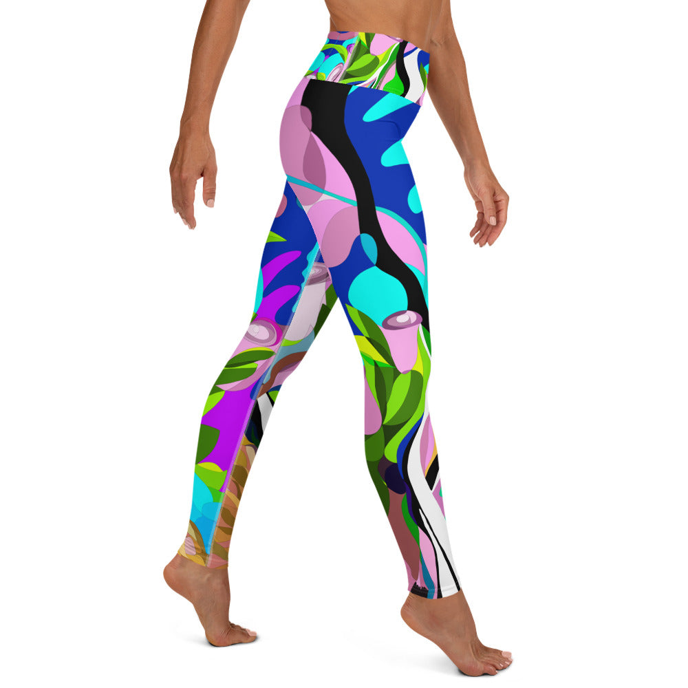 Swimming in Tulips Yoga Leggings Lilac