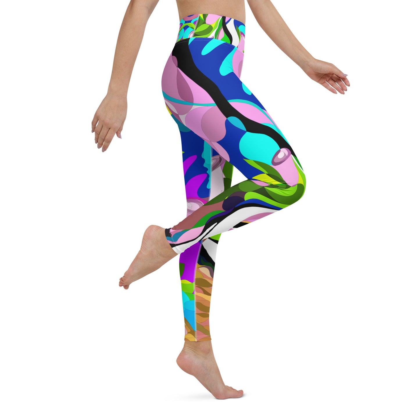 Swimming in Tulips Yoga Leggings Lilac