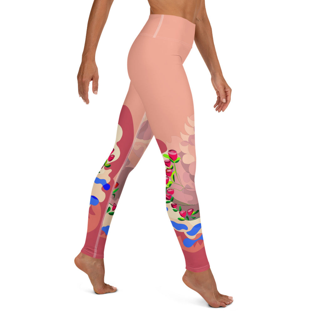 Pinky Mauve Dragon Yoga Leggings