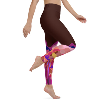 Deep Brown "Jubilee" Yoga Leggings