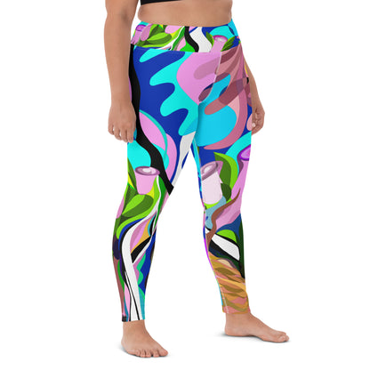 Swimming in Tulips Yoga Leggings Lilac