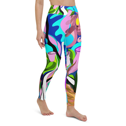 Swimming in Tulips Yoga Leggings Lilac
