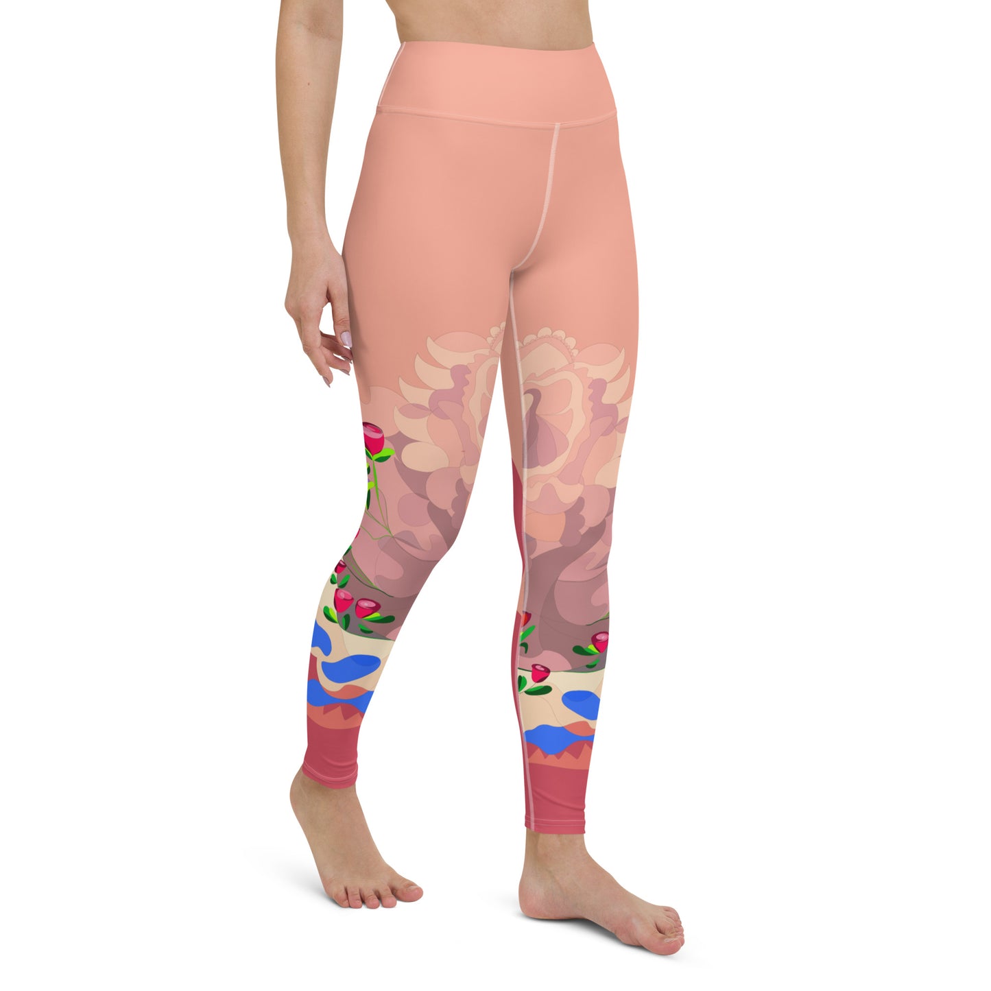 Pinky Mauve Dragon Yoga Leggings