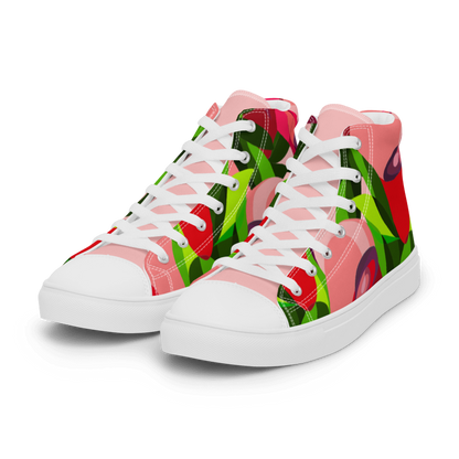 WOMEN'S Dancing in Tulips High Tops (White)