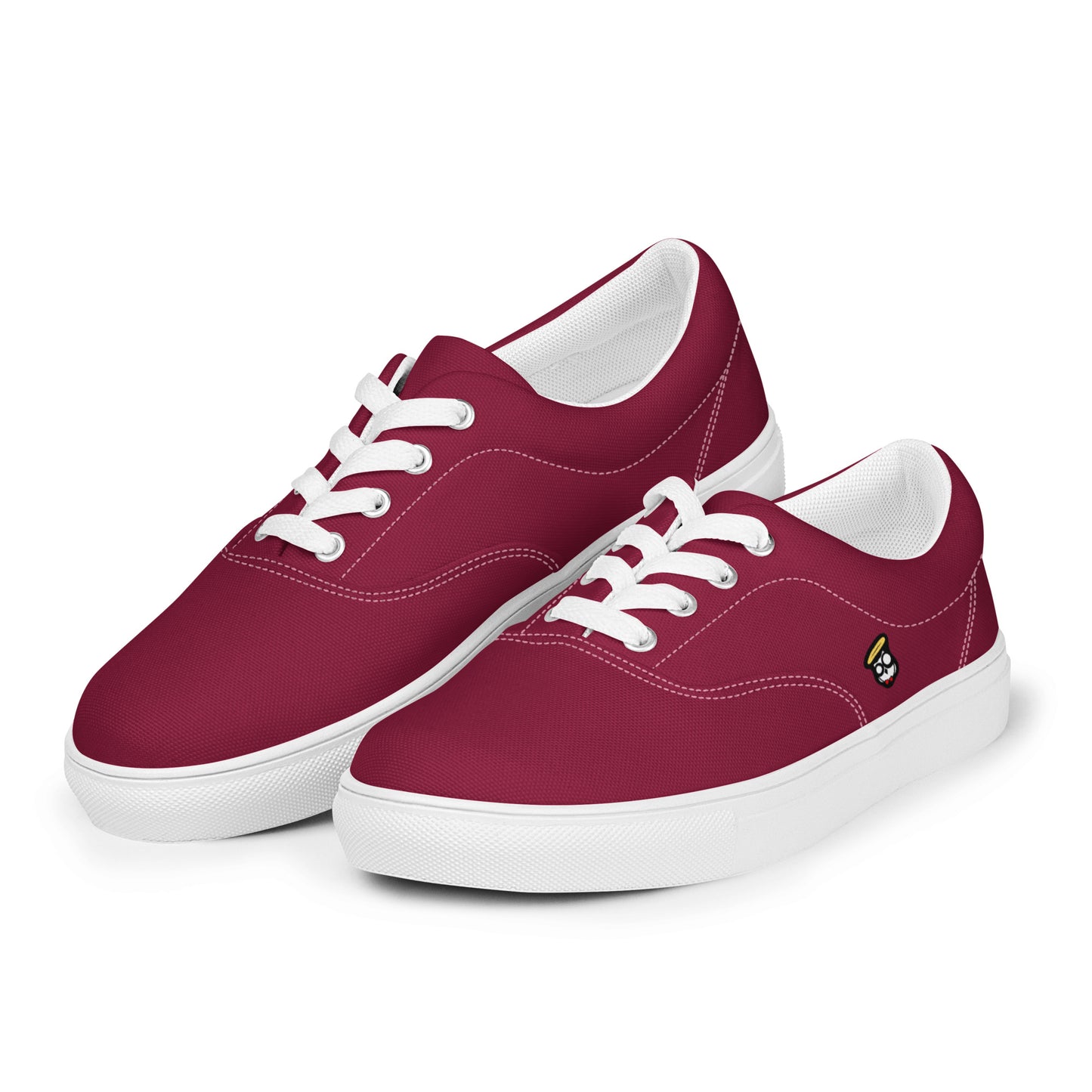 Cranberry Burgundy "The Classic's" Low Lace-up Canvas Shoes (Men's)
